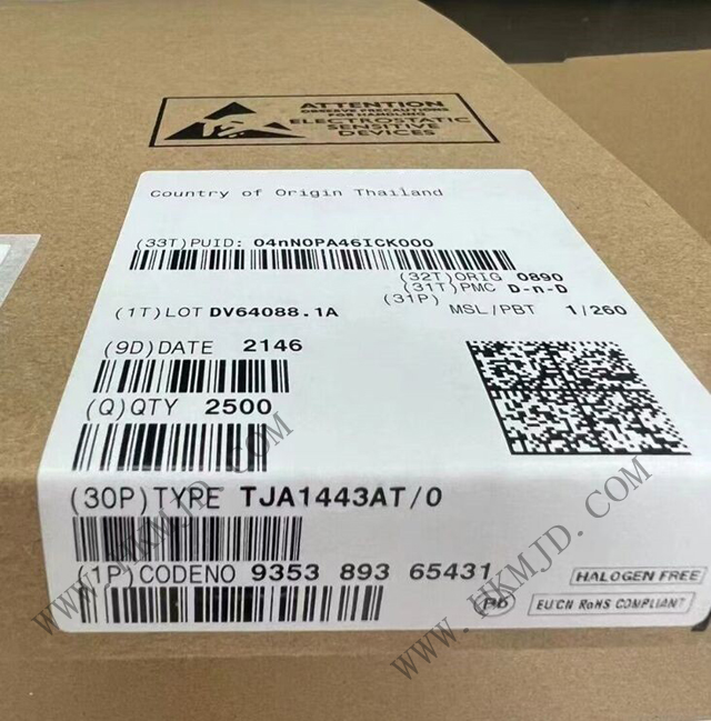 （分銷(xiāo)NXP）CAN 接口IC TJA1443AT、TJA1443AT/0Z 帶睡眠模式的高速 CAN 收發(fā)器