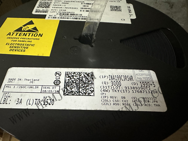 原裝出售TI INA199C3RSWR 26V，雙向電流感應(yīng)放大器 10-UQFN -40 至 125