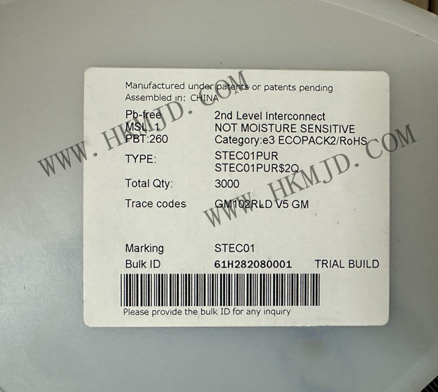 ST推出電源管理IC STEC01PUR 接地路徑安全開(kāi)關(guān)，帶可編程定時(shí)器