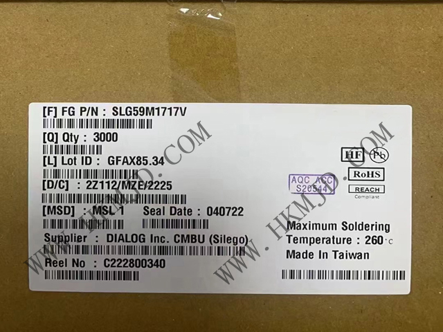 全新SLG59M1717V 高性能 4 mΩ、5 A 單通道 nFET 負(fù)載開關(guān)