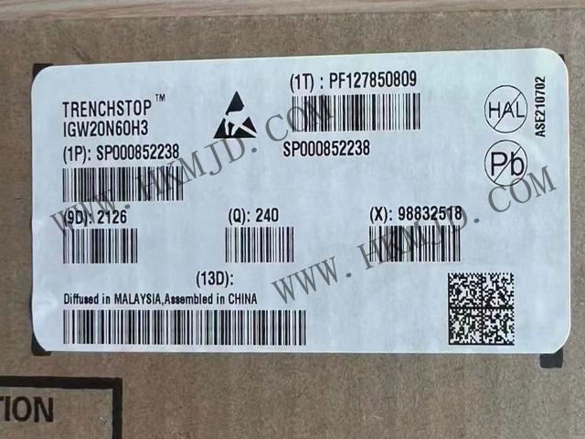 【分銷英飛凌IGBT晶體管】IGW20N60H3 600 V，20 A IGBT 分立式，采用 TO-247 封裝