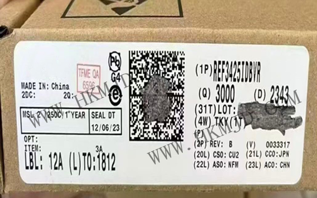 德州儀器 REF3425IDBVR：低溫漂 (6ppm/°C)、低功耗、高精度 CMOS 電壓基準(zhǔn)
