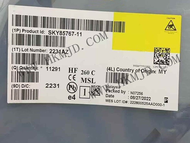 現(xiàn)貨供應(yīng)【SKY85767-11】高性能WiFi 6前端模塊（FEM），34.5dB高增益
