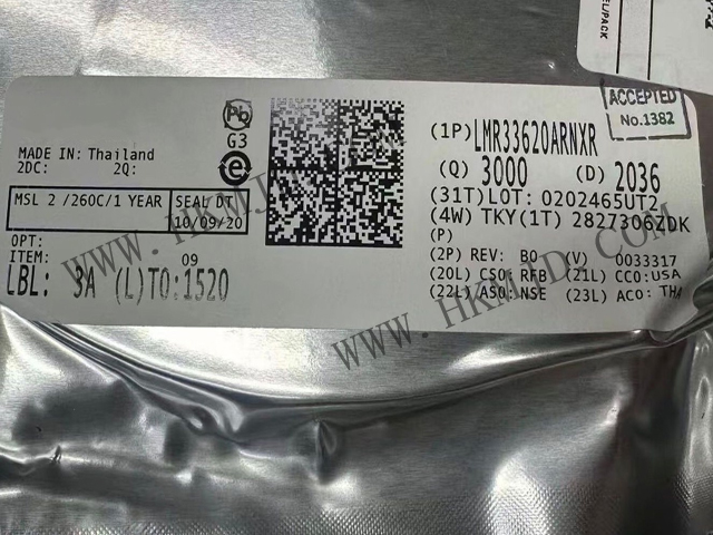 德州儀器 LMR33620ARNXR 同步降壓轉換器 | 超低 EMI，寬輸入電壓，2A 輸出