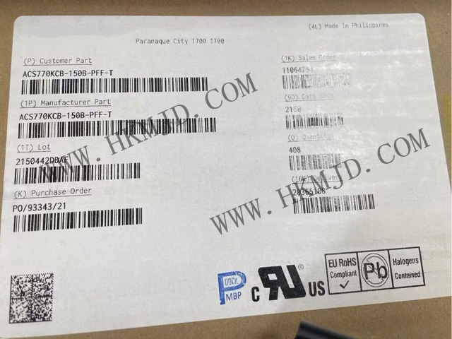 Allegro 電流傳感器 ACS770KCB-150B-PFF-T，明佳達電子原裝正品現(xiàn)貨供應